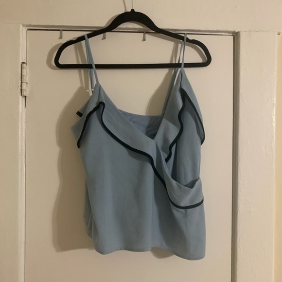 Tops - LUCCA Couture Blue across Front Flowy Tank Small